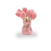 Vaso Crochê Tulipas Rosa